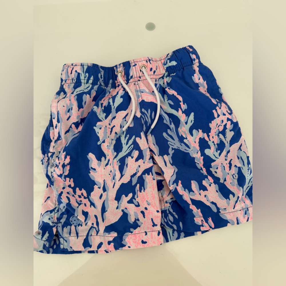 Lily Pulitzer Blue and Pink Swim Trunks - Picture 1 of 3